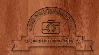 photography logo design ||photography Realistic Wood Emblem Stock Vector [MD EDITING]