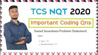 Coding Important Sample Question for TCS NQT | Part 5