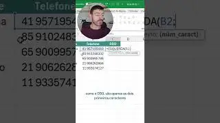 Como extrair DDD de um telefone #excel #relatório