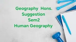 Suggestion 2nd Sem( Geography hons) @geographybysahelimaam375 