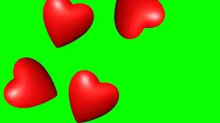FREE Flying Hearts Green Screen Effects no copyright