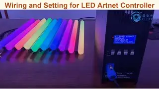 Wiring and Setting for LED Artnet DMX Controller to Control LED Stage Lighting Pixel Light Bar