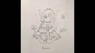 My drawings of neon evangelion, pop team epic, Kobayashi dragon maid and various other characters.