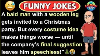 FUNNY JOKES | The Bald Man, The Wooden Leg & The Toffee Apple 😂 - Holiday Humor