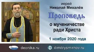 Проповедь о мученичестве ради Христа (2020.11.01). Иерей Николай Михалёв