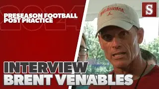 Brent Venables gives an update with the media on Tuesday, August 13