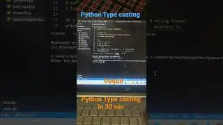 🔥Type casting in python in 30 sec🔥| Type Casting in python(Hindi) |