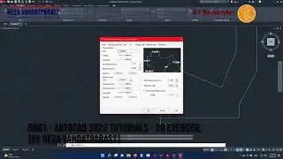 8001   AutoCAD 2023 Tutorials   2D Exercise by Reza Vahdatparast