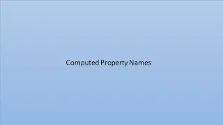 Computed property names - set object property by variable