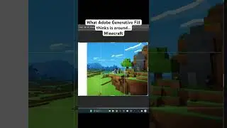 Photoshop Ai completes: Minecraft Cover Art [Generative Fill]