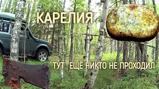 Находки в лесных дебрях Карелии. Финские топоры вещи столетней давности.
