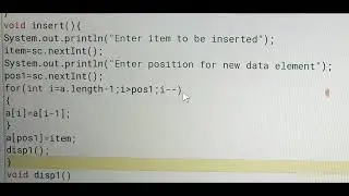 insertion and deletion of a data element from array in JAVA