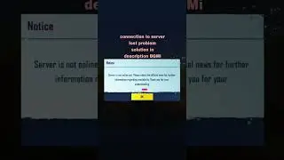 How to fix connection to server error in PUBG || 100% SOLUTION to the Connection #Lost Problem !!!