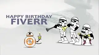 Make a funny star wars happy birthday video