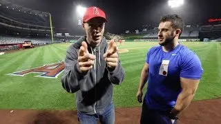 On the field at Angel Stadium!