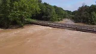 Storms hit Tennessee hard severe flooding Houston Humphreys  county drone footage