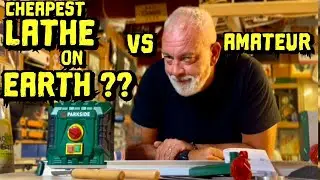PARKSIDE WOOD LATHE - DAY ONE OF TURNING ! 🤪 - UNBOX - USE & REVIEW