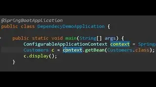 Spring Boot : Dependency injection Program (HANDS ON) Spring in Eclipse