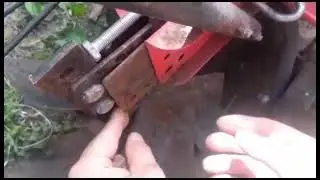 Как я культиватором, прорезаю картошку.