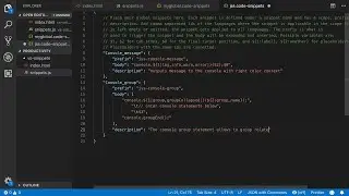 VSCode Tutorial - Faster Coding With User Snippets