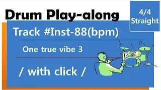 Drum Play-along ( Drumless ) / #Inst 88bpm / with click /