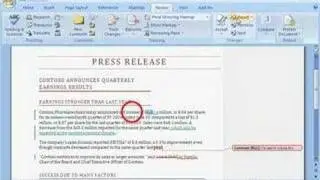 Word 2007 Demo: Use tracked changes in documents