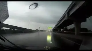 Strange Black Smoke Circle above Highway, Texas 2017/07/05
