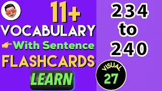 (#27) 11 Plus Vocabulary Flashcards | 11 plus Vocabulary List | 11 plus english vocabulary