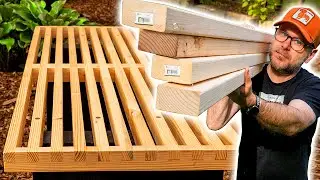 Modern Outdoor Bench from 2x4s. Woodworking Project