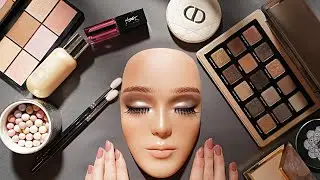 ASMR Soft Glam Makeup on Mannequin - (Soft Spoken)