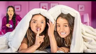 Caught our TEEN GIRLS having a SECRET SLEEPOVER! *sneaking out*