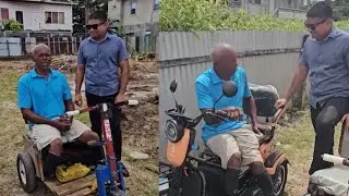 Mr Mohamed Gifts Electric Bike To GT Man Who Lost Both Legs In A Accident