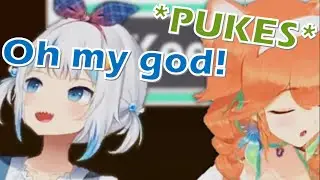 Kiara and Gura try to Eat a Vomit Jelly Bean but...