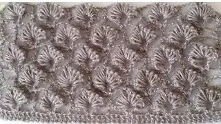 Образец узора крючком для палантина,шарфа.A sample of a crochet pattern for a stole, scarf.