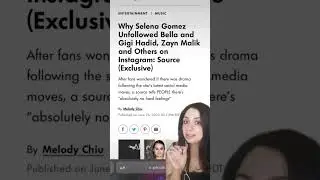 Why Did Selena Gomez Unfollow Bella Hadid, Gigi Hadid, Zayn Malik, Zendaya? #selenagomez #bellahadid