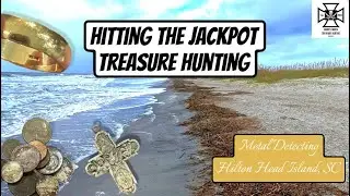 Finding Gold & Silver Treasure Beach Metal Detecting after a Storm. Gold, Silver, Coins & More!