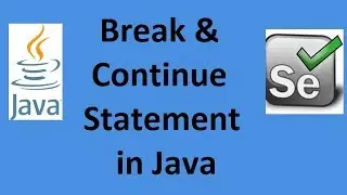 Break and Continue statement in Java | Java tutorials for beginners
