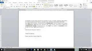 How to Use a Shortcut Key to Change the Font to Uppercase / LowerCase  in Word