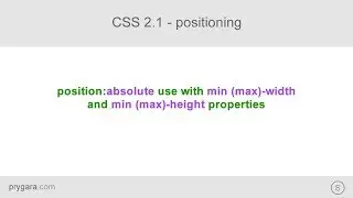 CSS 2.1 - position absolute with min (max) width and min (max) height properties