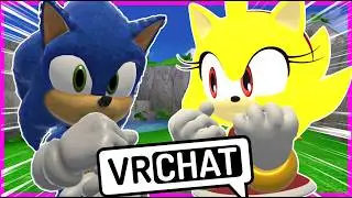 Movie Sonic Meets Super Amy In VRCHAT?!
