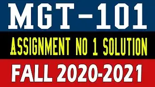 MGT101 assignment 1 fall 2020 100% Correct