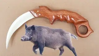 Making a Karambit / From an WILD BOAR TEETH / Making a Karambit / Knife Making