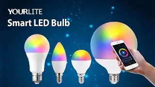 YOURLITE Wifi Tuya App Control E27 E14 Lamp Holder RGB Color Changing Smart LED bulbs
