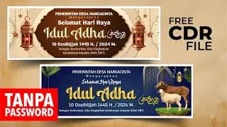 Free CDR Spanduk Idul Adha 1445 - 2024 #edukasigrafis #ZARAAgrafis