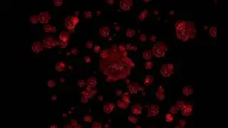 Розы красные летят koreckolga