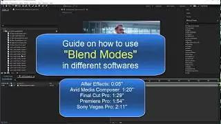 How to use Blend Modes in After Effects - Final Cut - Sony Vegas - Premiere Pro -Avid Media Composer