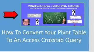 How To Convert Your Pivot Table To An Access Crosstab Query
