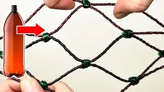 DIY net for garden and birds from plastic bottles / Make net for garden / Lifekaki