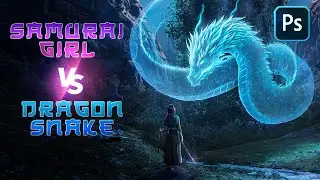 Samurai Girl vs. Dragon-Snake - Fantasy Art Tutorial