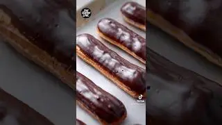 Ultra indulgent chocolate eclairs at home! Who loves eclairs? Recipe on my site! #thescranline